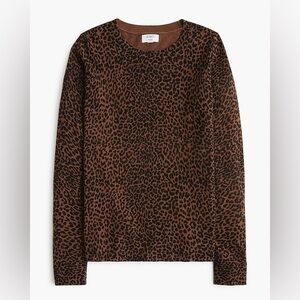 J. Crew Factory Leopard Teddie sweater
